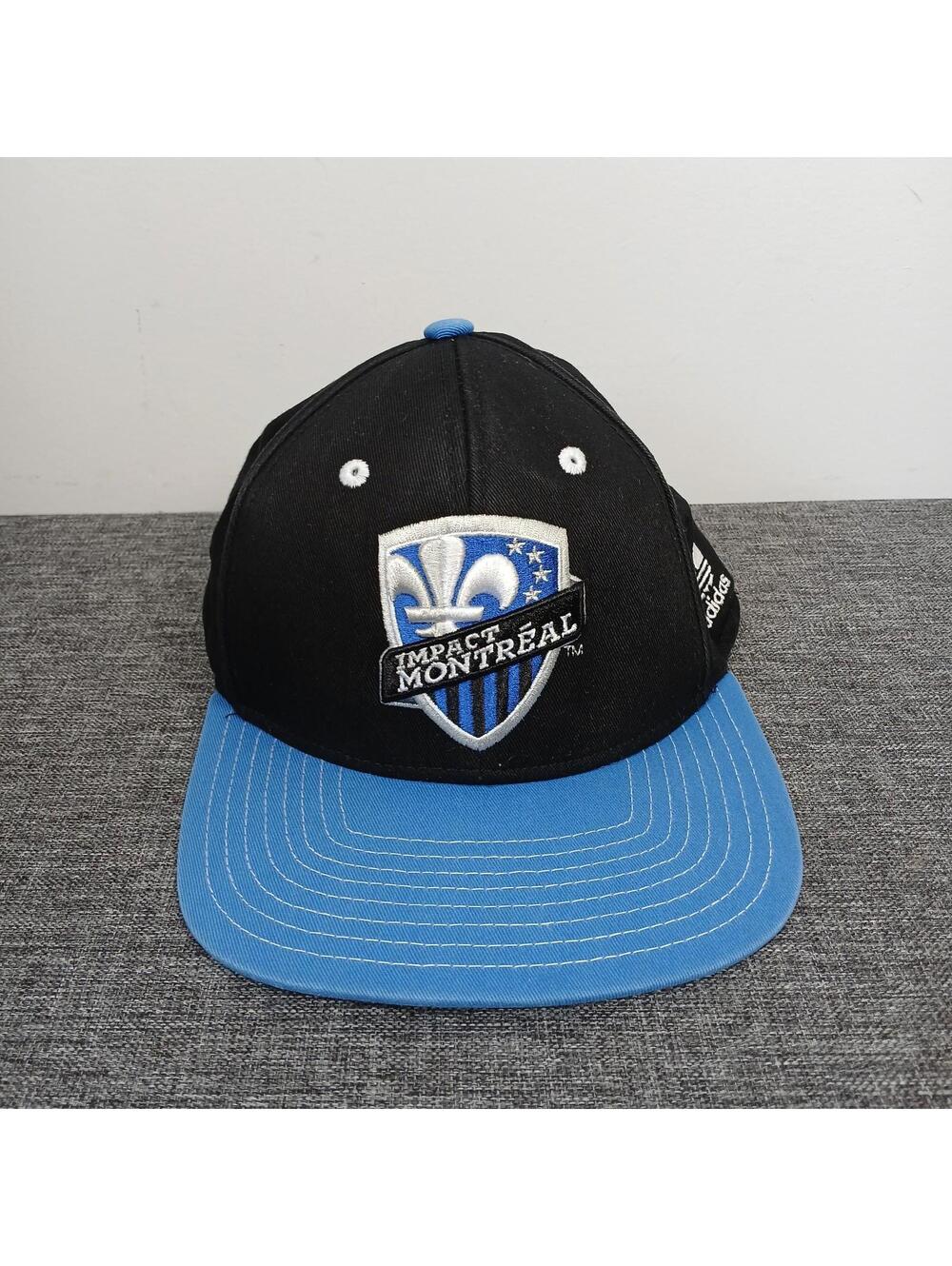 Adidas Montreal Impact MLS Snapback Hat Youth Black Blue Soccer Cap